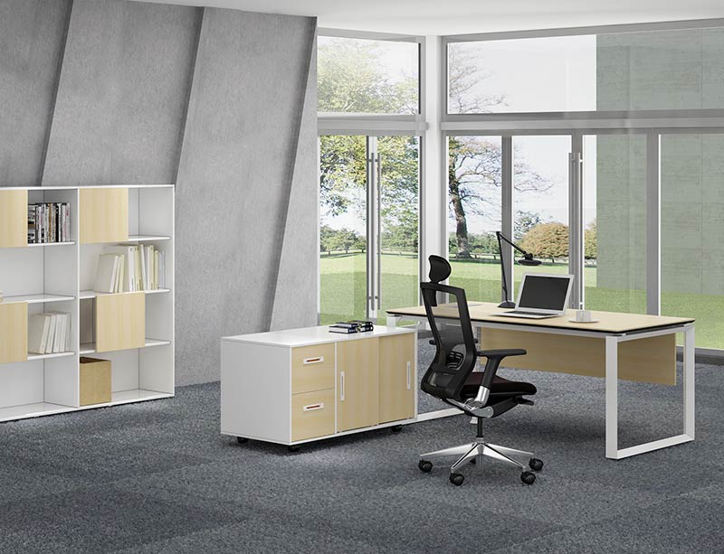 Factory price l shaped high tech executive office desk