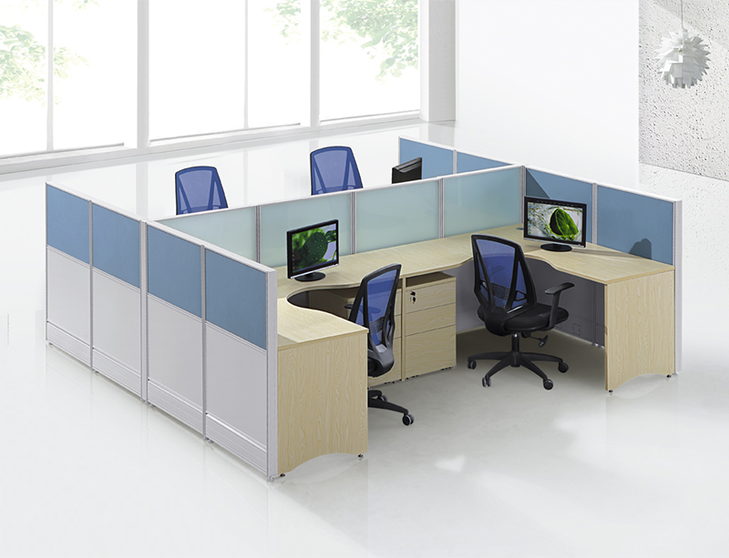 CF-W807 L-Shape staff desk for 4 person