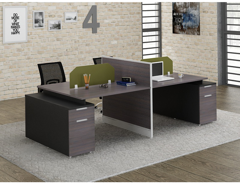 CF-BSP181 4 Person Workstation with Partition