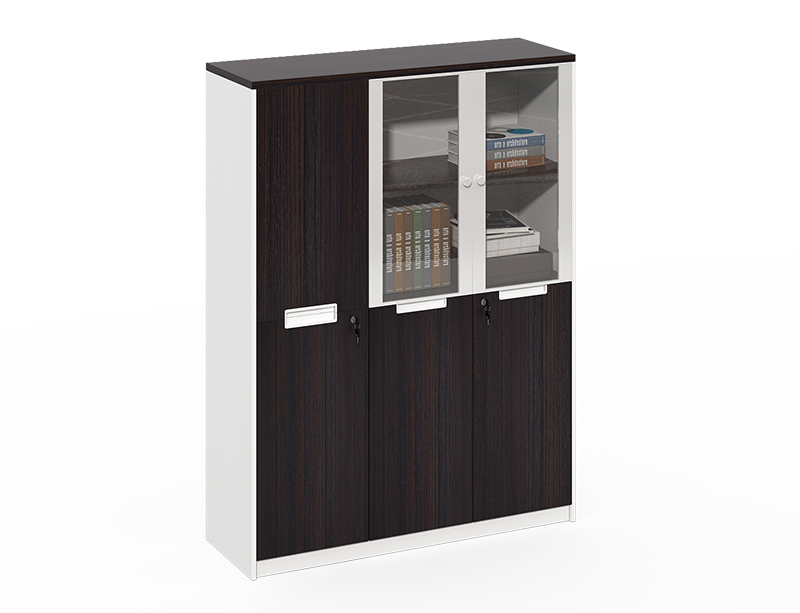 Office furniture in china Aluminum frame with 2 glass door file cabinet dimensions CF-CLF0820G