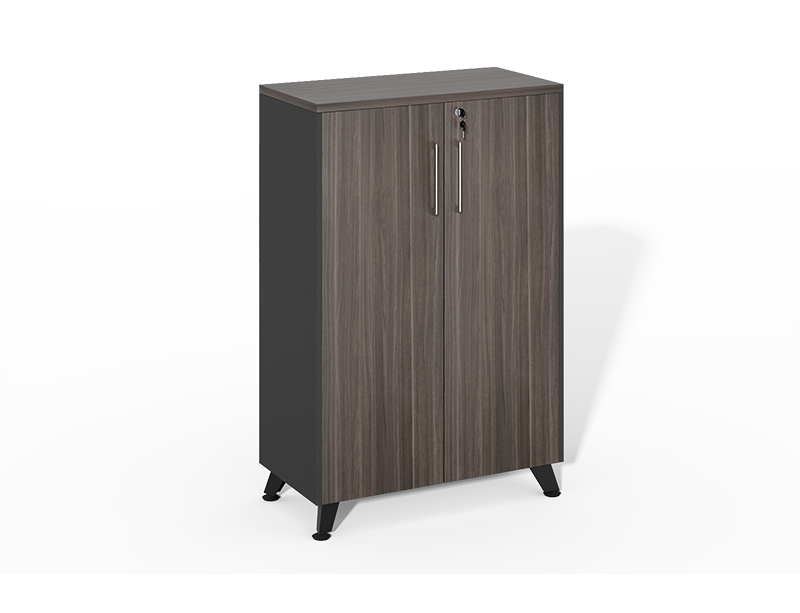 Wholesale High Quality wooden black 2 swing doors storage cabinet CF-HMF0812H