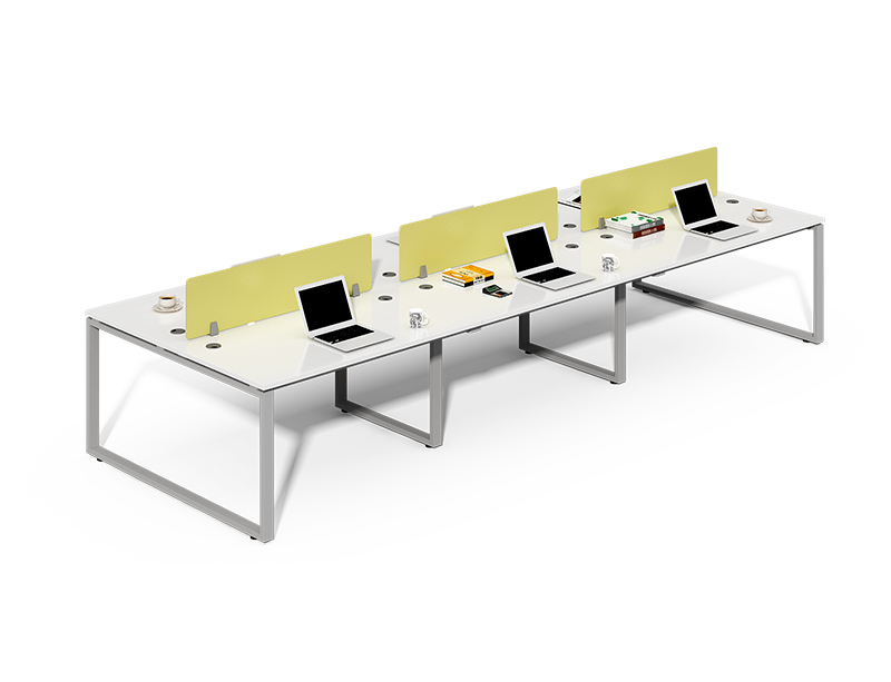 4 Person Straight Desk Open Office Workstation with Panels CF-LY3212W